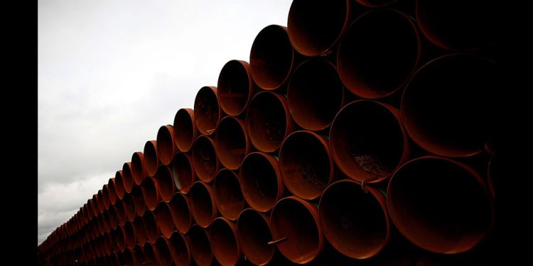 基石輸油管道（Keystone XL)的一部分。（圖片：Tom Pennington/GettyImages）