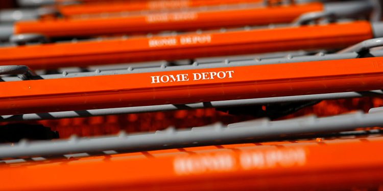 Home Depot商場的手推車。(Getty Images)