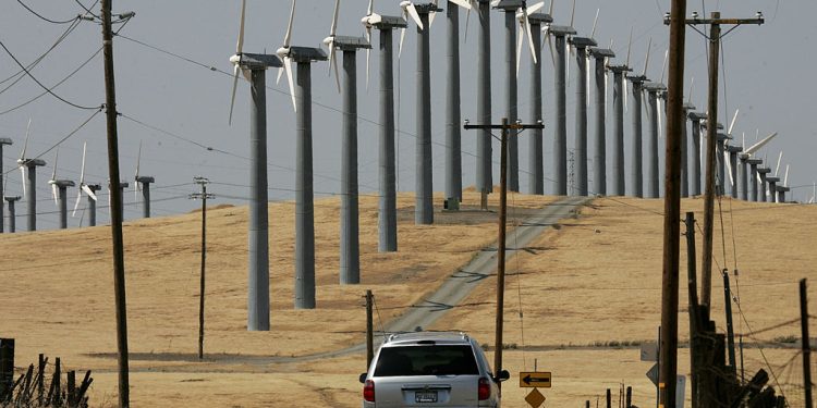 加州風力發電。（Getty Images）