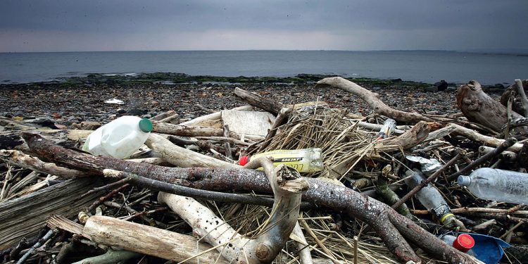 海邊的廢棄物與垃圾。（Getty Images）