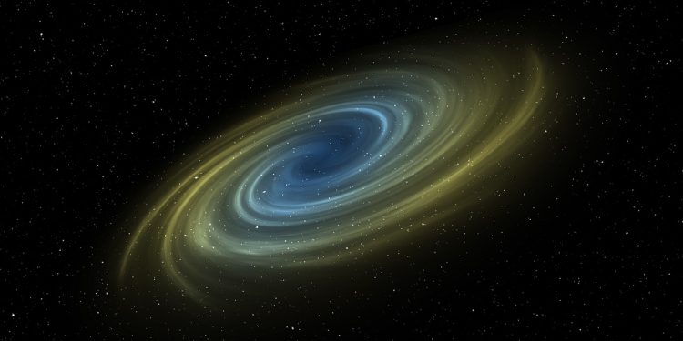 螺旋星系示意圖（圖片來源：Pixabay）