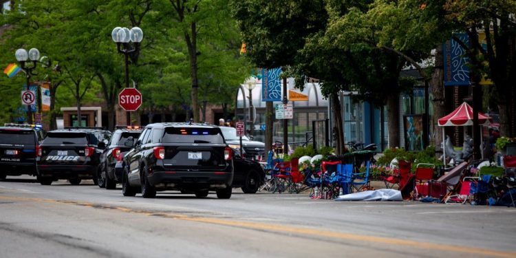 圖為芝加哥槍擊案現場。（圖片：Jim Vondruska/Getty Images)