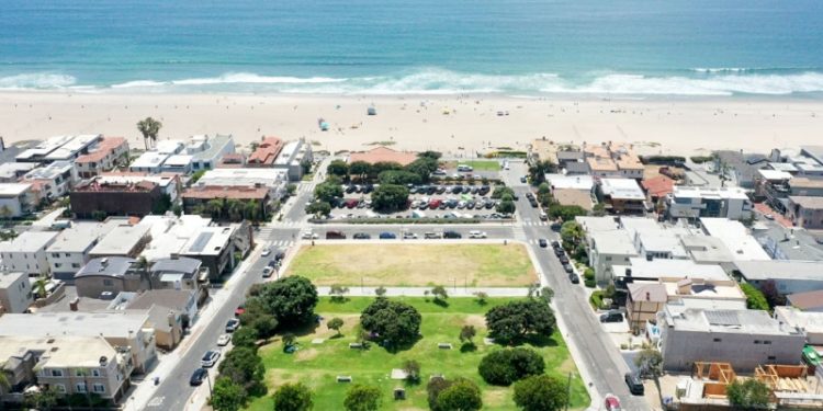 加州海灣一處房地產市場。（Getty Images）