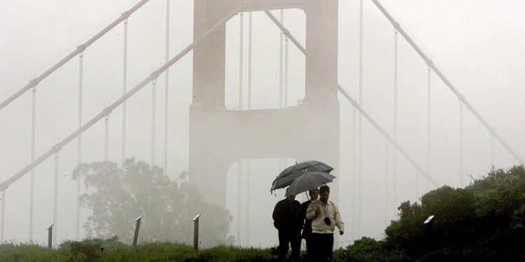 風雨中的舊金山。（Getty Images）