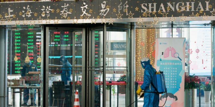 上海證券交易所。（Getty Images）