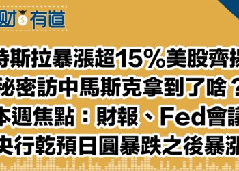 特斯拉暴漲超15%美股齊揚/秘密訪中馬斯克拿到了啥？/本週焦點：財報、Fed會議/央行乾預日圓暴跌之後暴漲