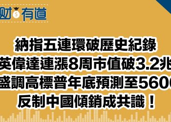 納指五連環破歷史紀錄/英偉達連漲8周市值破3.2兆/高盛調高標普年底預測至5600！/反制中國傾銷成共識！