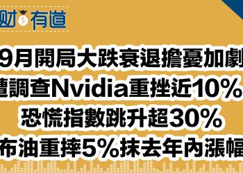 9月開局大跌衰退擔憂加劇/遭調查Nvidia重挫近10%！/恐慌指數跳升超30%/布油重摔5%抹去年內漲幅