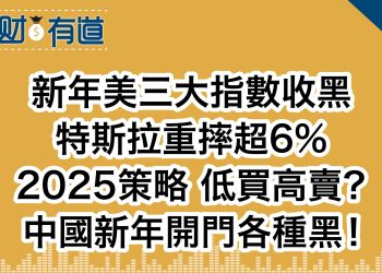 新年美三大指數收黑/特斯拉重摔超6%/2025策略 低買高賣？/中國新年開門各種黑！