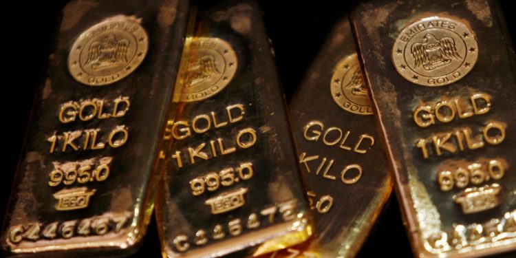 黃金金塊。（REUTERS）