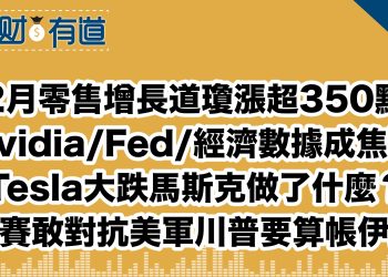 2月零售增長道瓊漲超350點/Nvidia/Fed/經濟數據成焦點/Tesla大跌馬斯克做了什麼？/胡賽敢對抗美軍川普要算帳伊朗