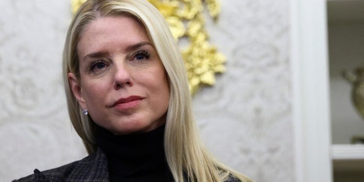 美國司法部長Pam Bondi。（REUTERS）