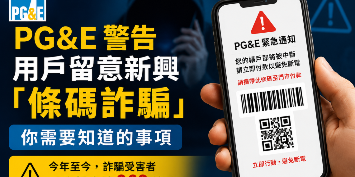 PG&E 警告用戶留意新興「條碼詐騙」：你需要知道的事項
