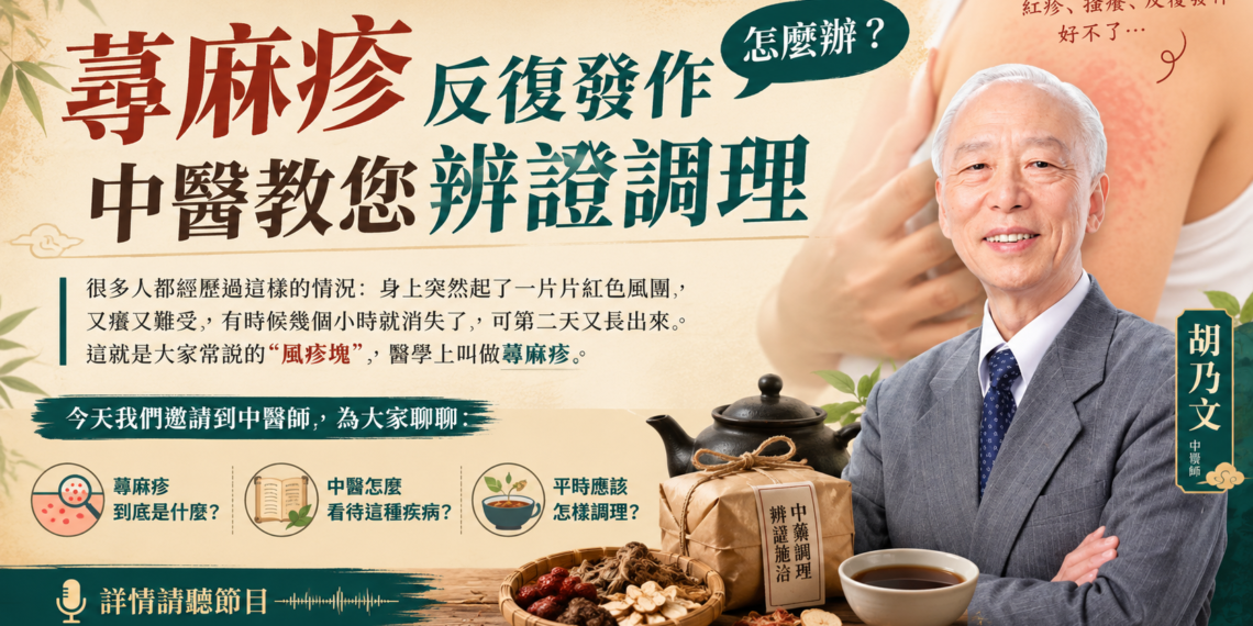 蕁麻疹反復發作怎麼辦？中醫教您辨證調理