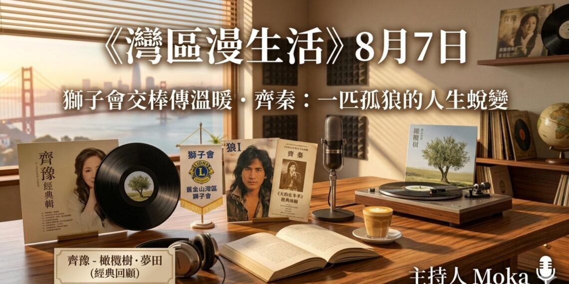 《灣區漫生活》8月7日｜獅子會交棒傳溫暖 · 齊秦：一匹孤狼的人生蛻變