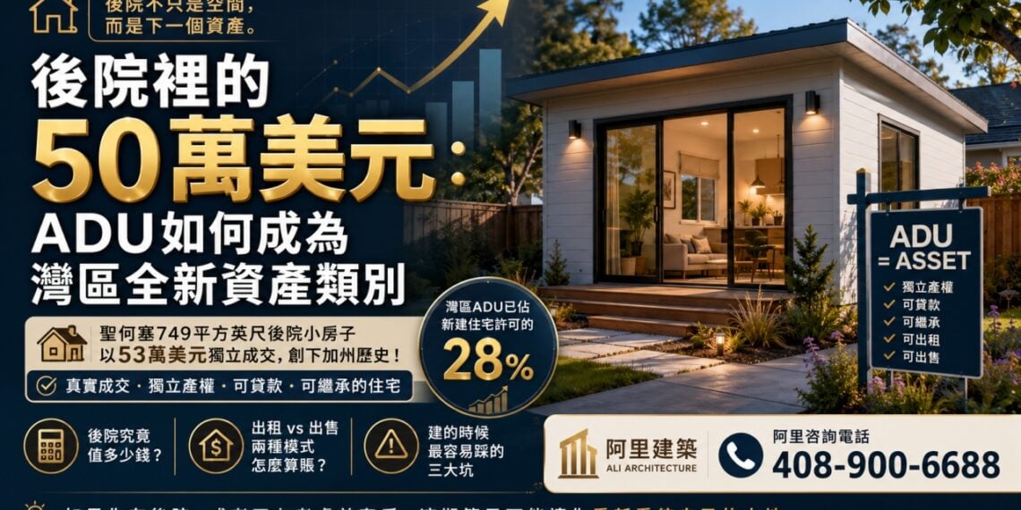 後院裡的50萬美元：ADU如何成為灣區全新資產類別