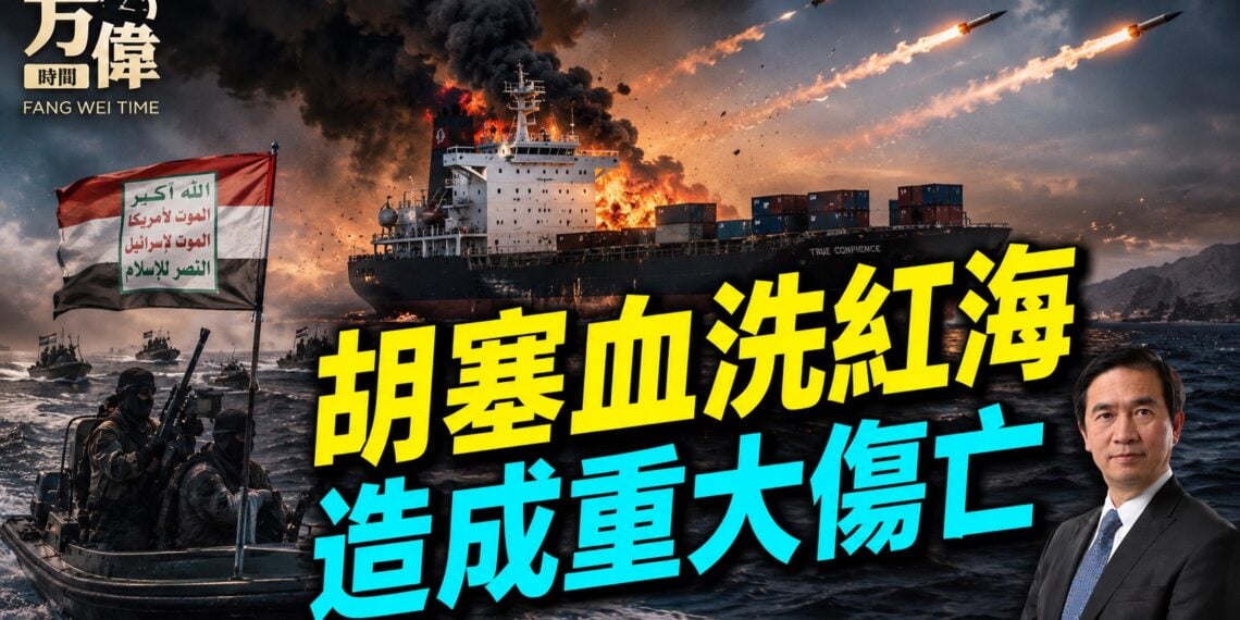 胡塞武裝對紅海的埃及貨輪猛烈轟炸，6死10傷，美國怎麼辦？